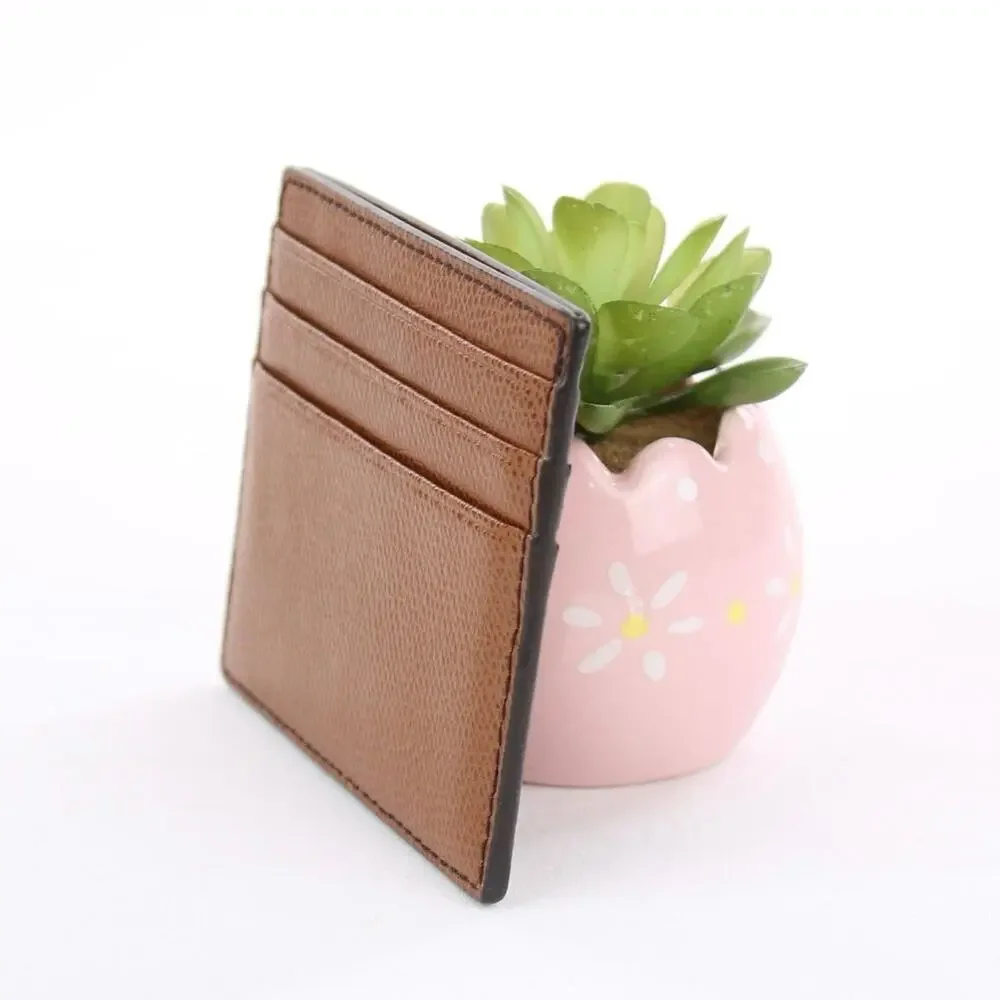 Michael Kors Brown Leather Card Case